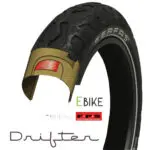 (E-CTR) E-Drifter E-Bike Tire w/ Reflective Sidewall: 20 x 4.25