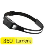 U-C1 MIDNIGHT BLACK 350LM SILICONE HEADBAND LIGHT