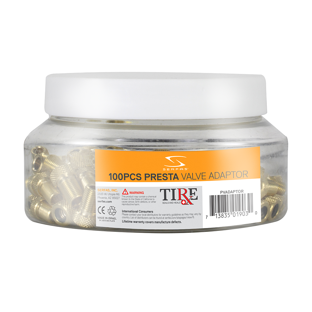 PVADAPTOR Presta To Schrader Valve Adapter (100pcs)