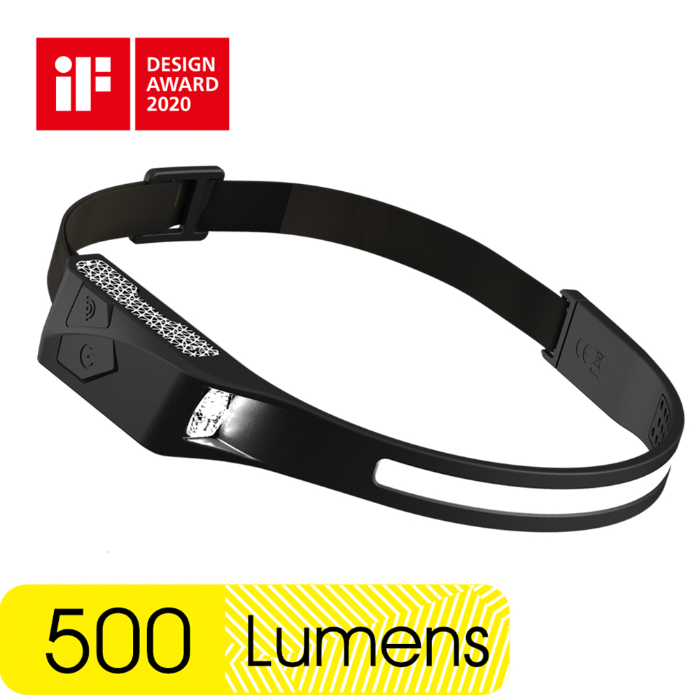 U PRO-C1 MIDNIGHT BLACK 500LM SILICONE HEADBAND LIGHT