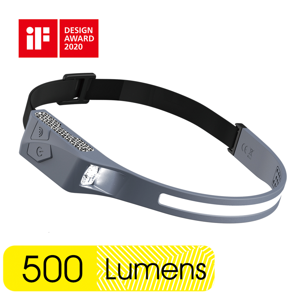 U PRO-C4 RAIN CLOUD GREY 500LM SILICONE HEADBAND LIGHT