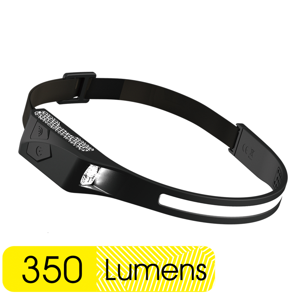 U-C1 MIDNIGHT BLACK 350LM SILICONE HEADBAND LIGHT