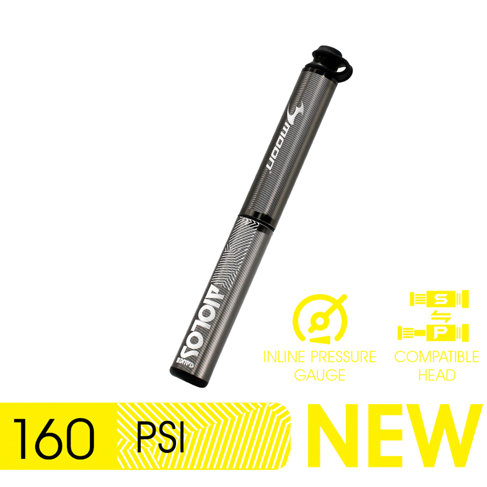 AIOLOS GAUGE PRO - HP 160PSI HIGH PRESSURE HAND PUMP W/GAUGE