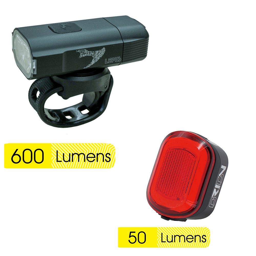 MOON LEPUS C1 & ORION 600LM HEADLIGHT 50LM TAILLIGHT COMBO SET